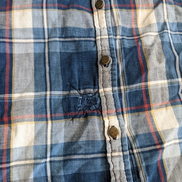 Current Elliott Multi color Flannel Long Sleeve Button Down Shirt - Picture 3 of 13